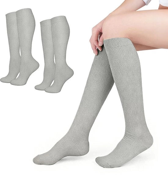 2 paia di compressi sportivi - Unisex - 15-20 mmHg compressi per la circolazione - Medico, corsa, sport, assistenza, viaggio - S/M (dimensione consigliata 34-39)