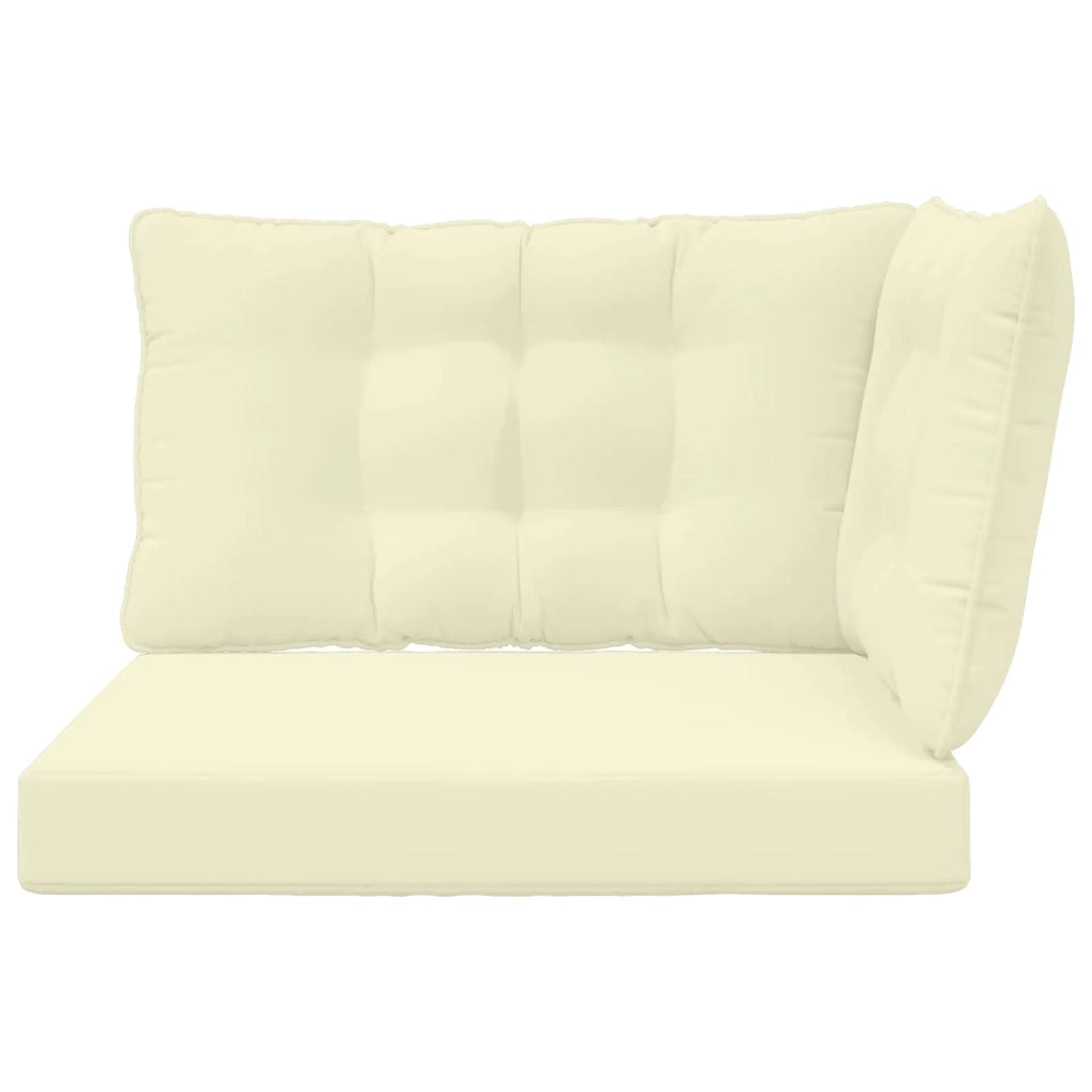 Cuscino per divano da esterno 3 pcs Crema Poliestere