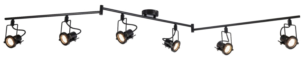 Plafoniera retro industriale nera Fiji 2 6xGU10 Reality