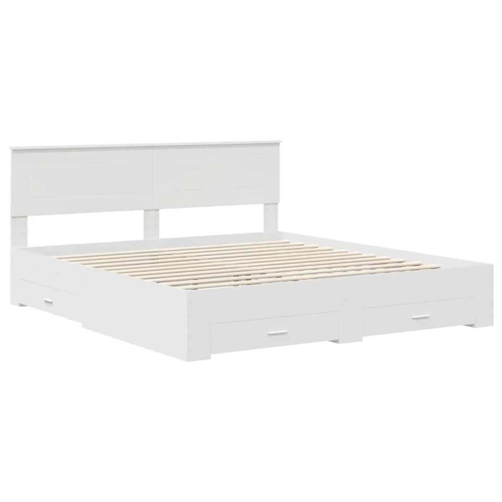 Struttura del letto Bianco 180 x 200 cm Legno multistrato 3408229