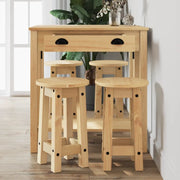 Set da Bar 5 pz in Legno Massello di Pino 3217075