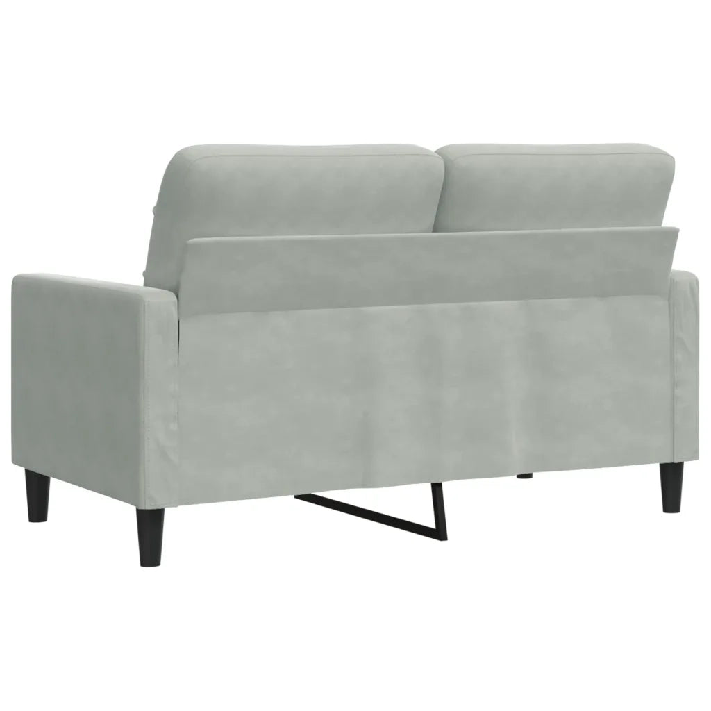 vidaXL Divano a 2 Posti Grigio Chiaro 120 cm in Velluto