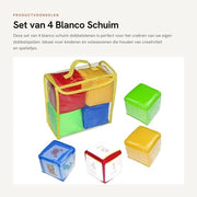 Set di pannelli di schiuma doppia - 4 pezzi - contenitore trasparente - tasca di stoccaggio - 9,9 cm - casse da gioco