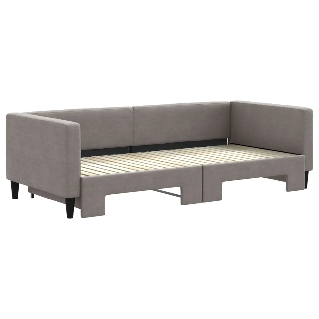 Divano Letto con Letto Estraibile-Sofa Letto-Daybed Tortora 90x200 cm in Tessuto 727713