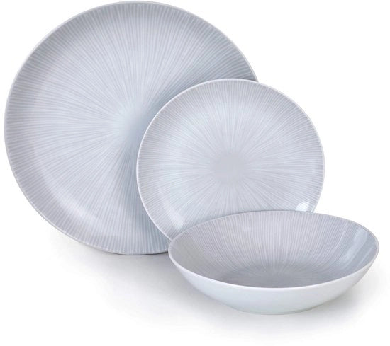 Tavolo da pranzo, tavolo da zuppa, tavolo da frutta, porcellana, grigio, cod. 82000625