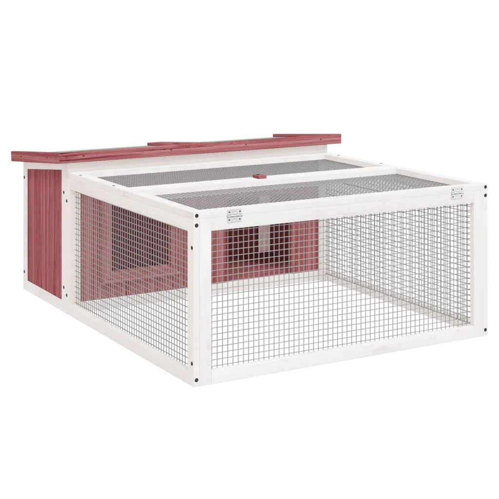 Conigliera color moka 117,5 x 97 x 47,5 cm legno massello di pino marrone 02_0041952