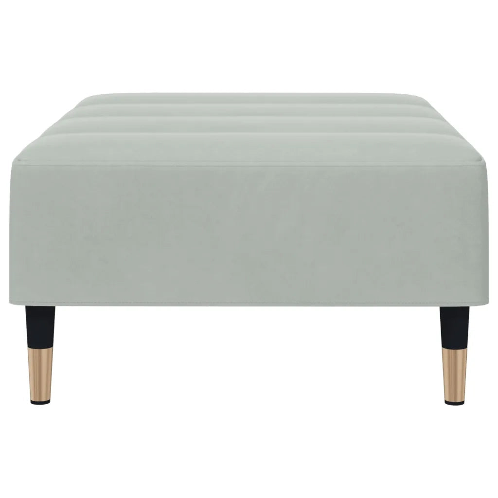 Poggiapiedi Grigio Chiaro 77x55x31 cm in Velluto 4007393