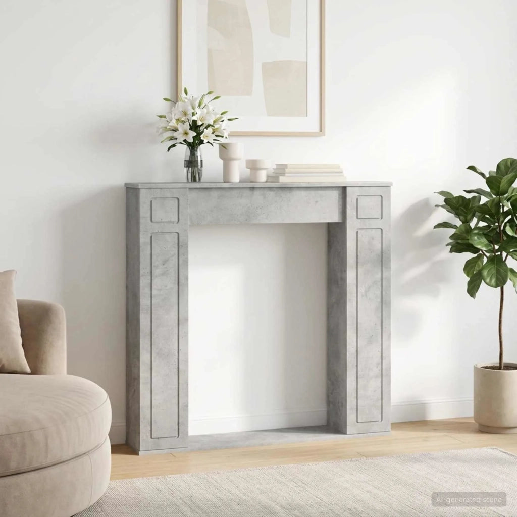 Cornice per camino Grigio Cemento 100 x 20 x 100 cm 8006618
