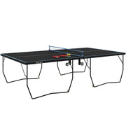 Tavolo da ping pong pieghevole ¨C Xylo ¨C telaio acciaio nero MDF 274x152,5x76 cm con 8 ruote
