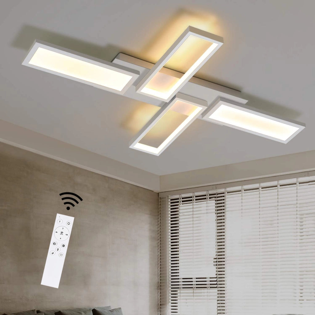 ZMH Lampada da soffitto plafoniera LED bianca dimmerabile 58W per soggiorno