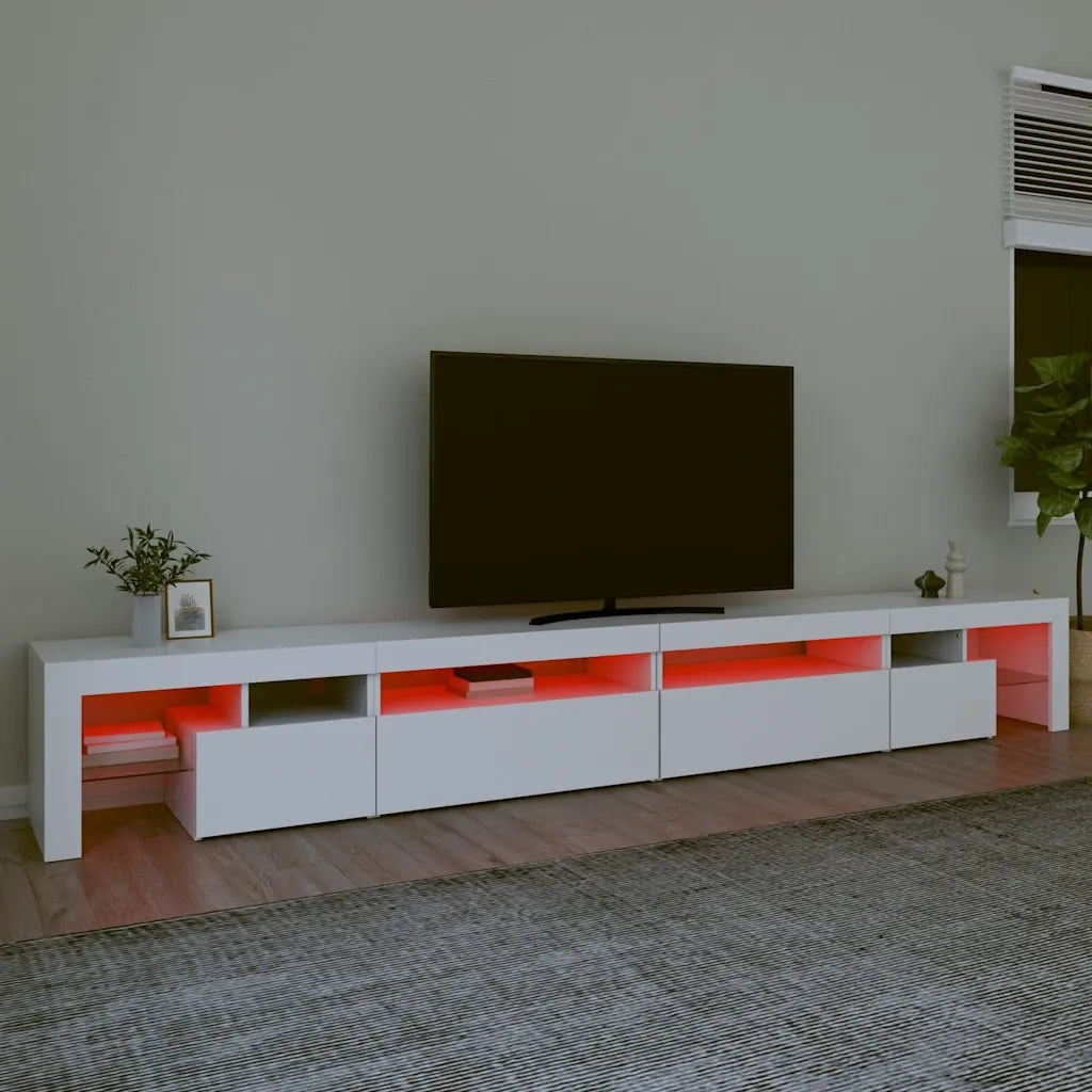 Mobile Porta TV con Luci LED Bianco 290x36,5x40 cm 3152802