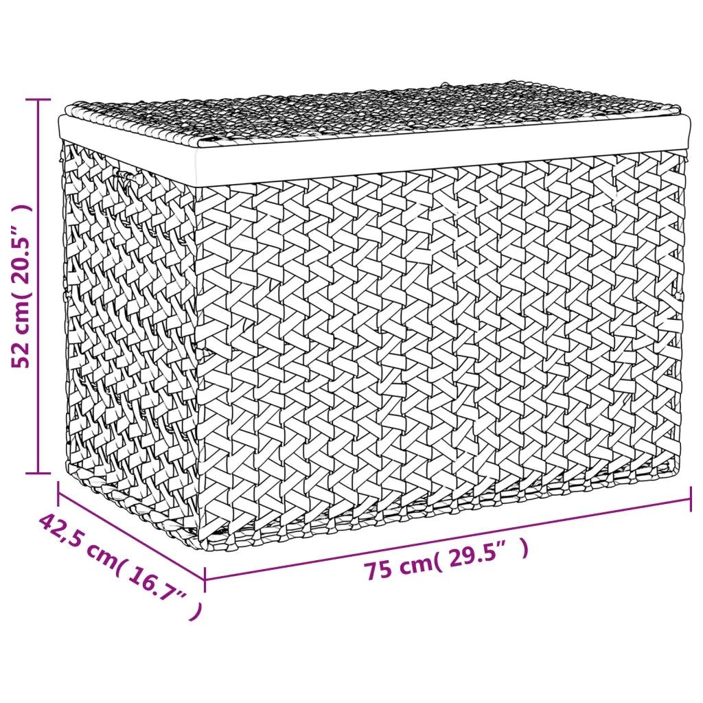 Cesto Portabiancheria a 3 Sezioni 75x42,5x52cm Giacinto d'Acqua 355184