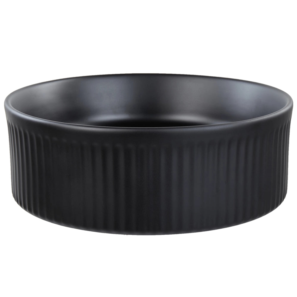 Lavandino da appoggio in ceramica nera ⌀ 37 cm opaco Lavandino da bagno rettangolare stile moderno