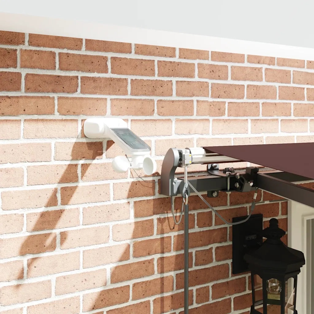 Tenda da Sole Retrattile Automatica con LED Marrone 400x300 cm 3310211