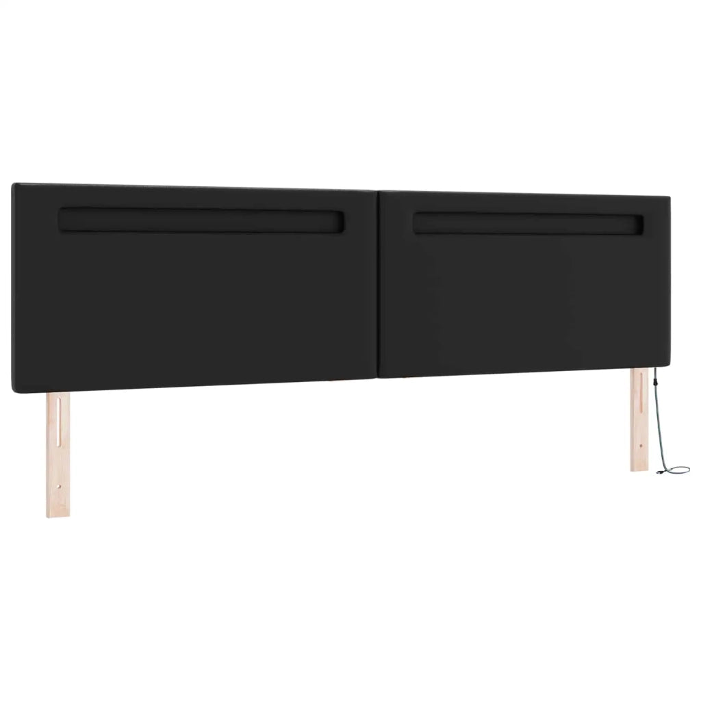 Letto a molle con materasso Nero 200 x 200 cm Pelle sintetica 3339064