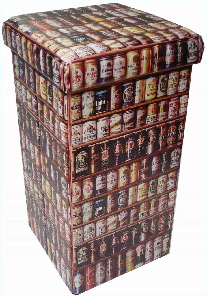 Biscottini Pouf contenitore richiudibile in ecopelle Praticissimo 32x32x60 realizzato