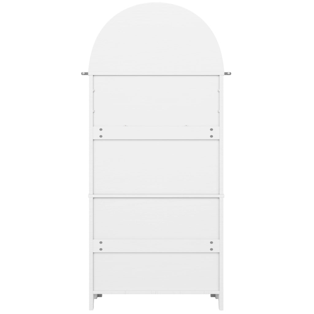 Libreria ad Arco con Ante e Cassetti ¨C MINIMAL ¨C Bianca, Legno, Soggiorno