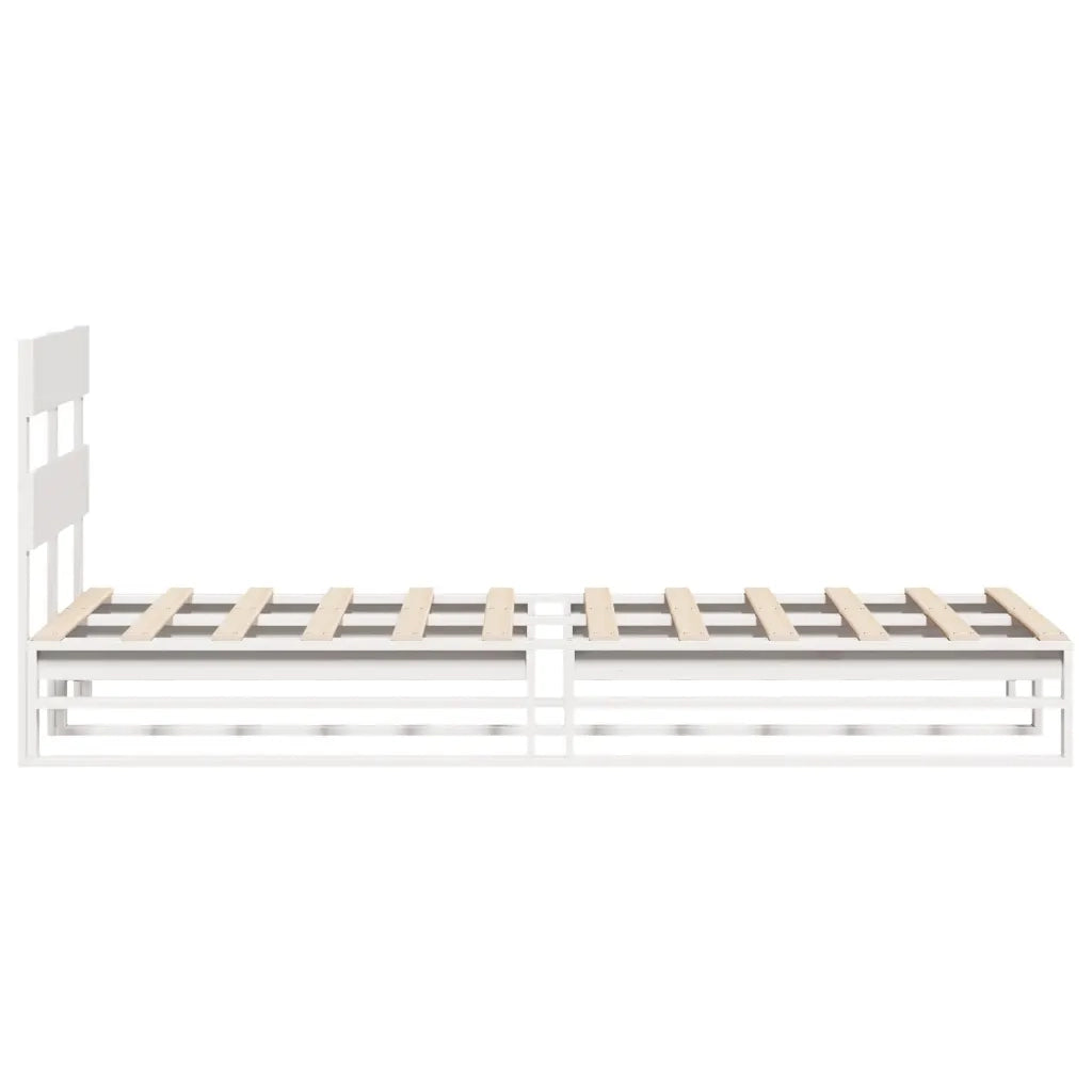 vidaXL Letto senza Materasso Bianco 90x190 cm in Legno Massello Pino