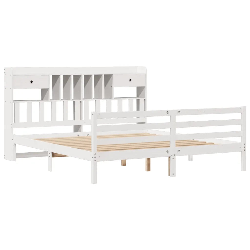 Giroletto con Libreria senza Materasso 180x200 cm in Legno Pino 3321945