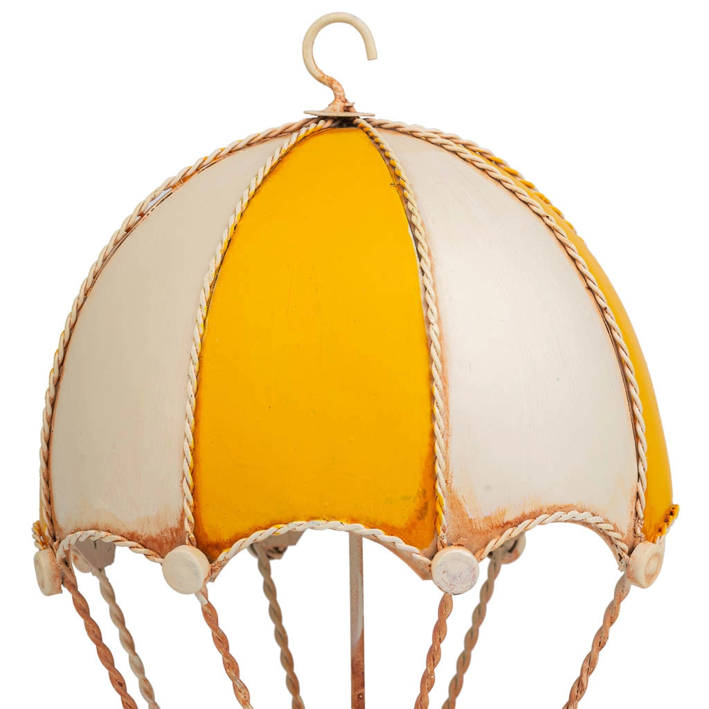 Parapendio in metallo giallo 18x17x31h