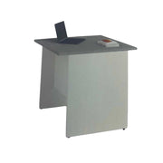 Scrivania per ufficio 80x80x74H cemento e bianco frassinato Ibisco – Made in Italy