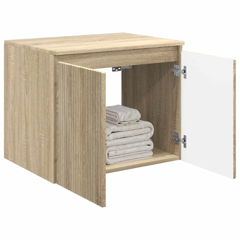 Mobiletto da Bagno a Muro Rovere Sonoma 62,5 x 44,5 x 50 cm 890474