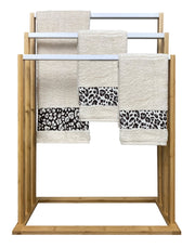 Set Asciugamani Made In Italy In Spugna 100% Cotone- LEOPARDATA NATURALE