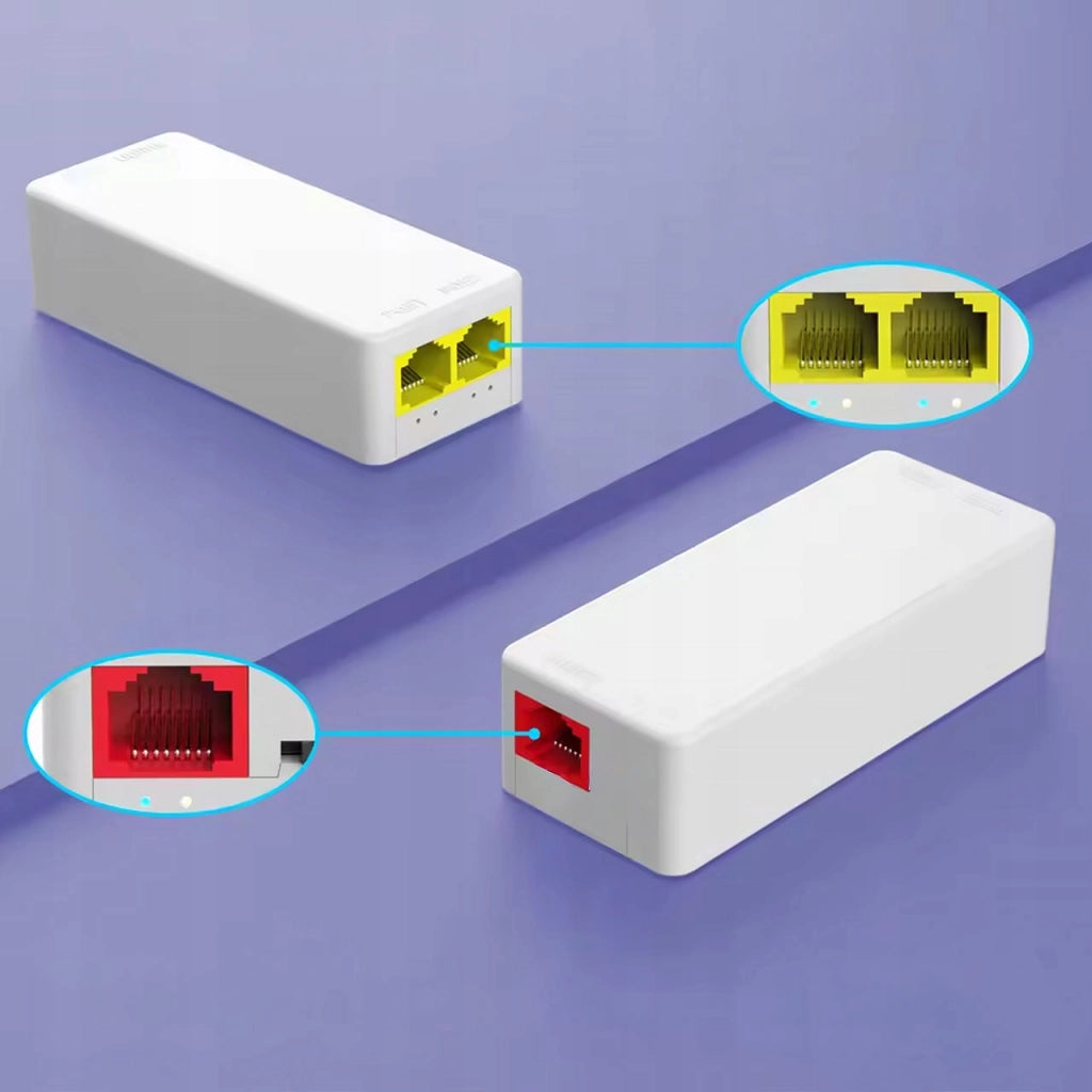 Ripetitore POE NetPro POE012-S – 2x RJ45, 10/100Mbps, Fino a 250m | Compatibile IEEE802.3af/at | Certificato CE RoHS FCC