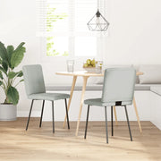 Sedie da Pranzo 2 pz Grigio Chiaro in Velluto 4101057