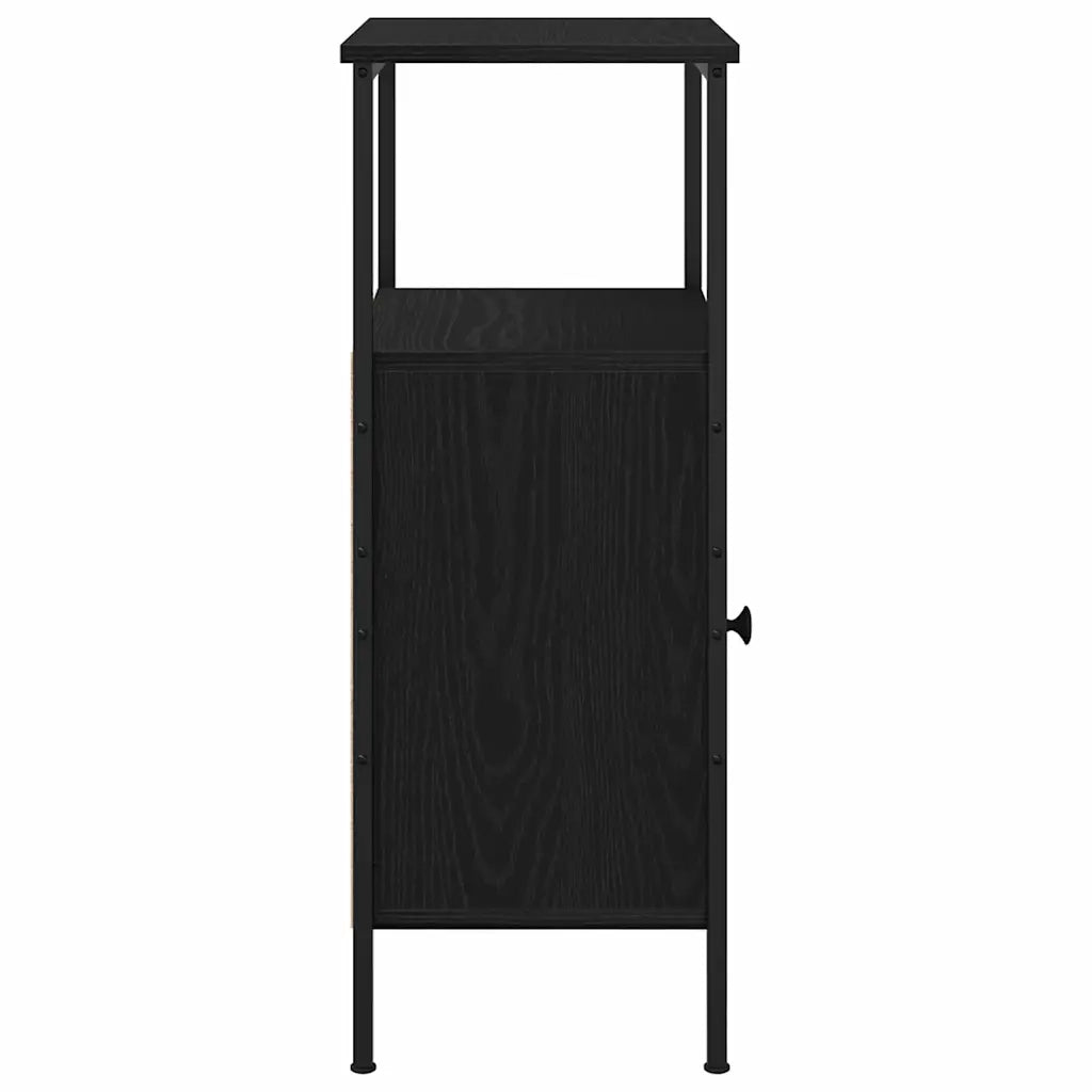 Set di 2 Comodini | Armadio da Notte | Mobiletto da notte Rovere Nero 41 x 31 x 80 cm