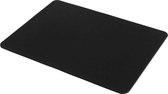 Mousepad grande M 32 x 27 cm - Design nero - Base antiscivolo in gomma - Mousepad per ufficio e gaming con bordi laser tagliati