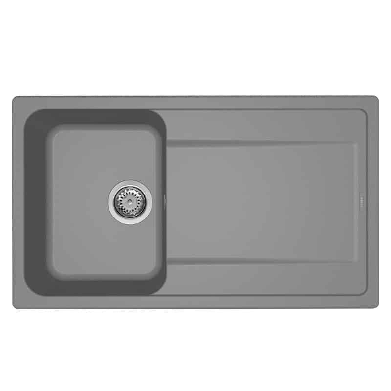 Lavello Elleci Incasso 1 vasca 86x50 Life 400 Granitek Grigio Titanium LM240073