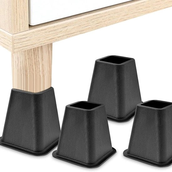 Set di 4 sollevatori per letto e tavolo - tipo piede d'elefante - altezza regolabile per letto e scrivania - 165 * 155 cm - carico portante 500 kg