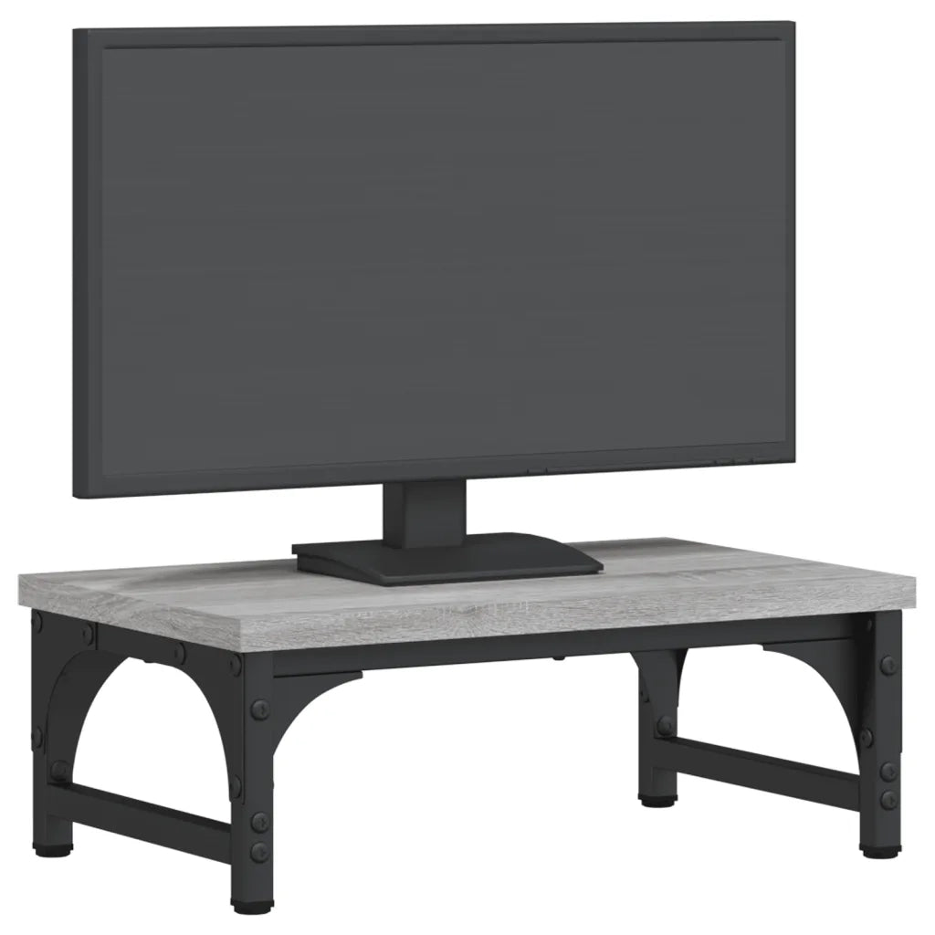 Supporto per Monitor Grigio Sonoma 37x23x14cm Legno Multistratocod mxl 128093