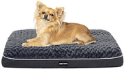 Letto per cani ortopedico, cuscino per cani con doppia base lavabile, sacco per cani rimovibile, 76 cm per cani piccoli, colore grigio scuro