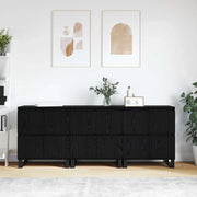Credenza 3 pcs Rovere Nero 60 x 35 x 70 cm
