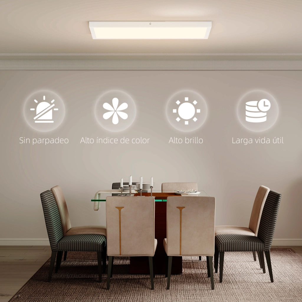 4 Lampade da Soffitto e da Parete Regolabili ¨C zephmum ¨C Bianco 60x30x3,7 cm