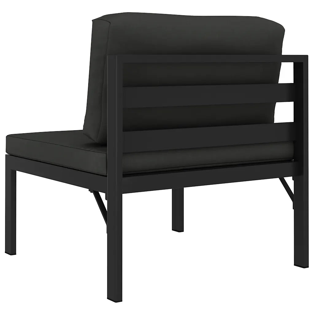 Divano Centrale Modulare 1 pz con Cuscini-Sofa Modulare-Divanetto Alluminio Antracite