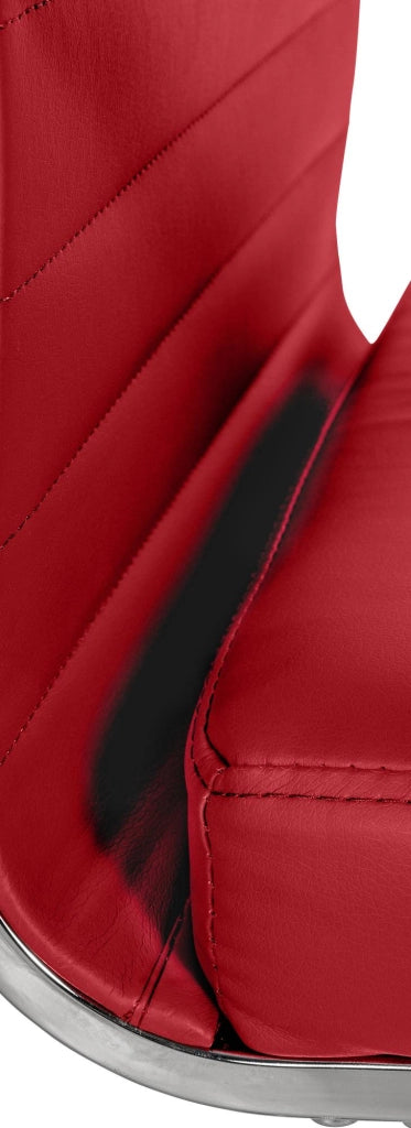 Sedia Da ufficio Amadora rosso,Finta pelle
