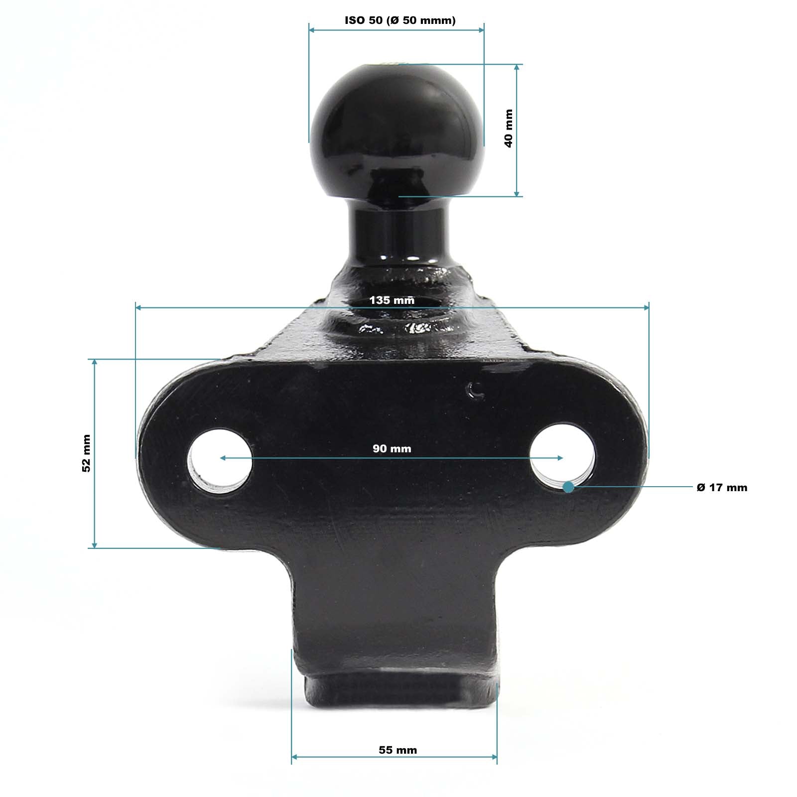 Gancio di traino a sfera per trattore Forza di trazione 3,5t Gancio di traino con testa a sfera Auto