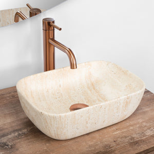 Lavabo Da Appoggio Rea Belinda Mini Travertine Matt