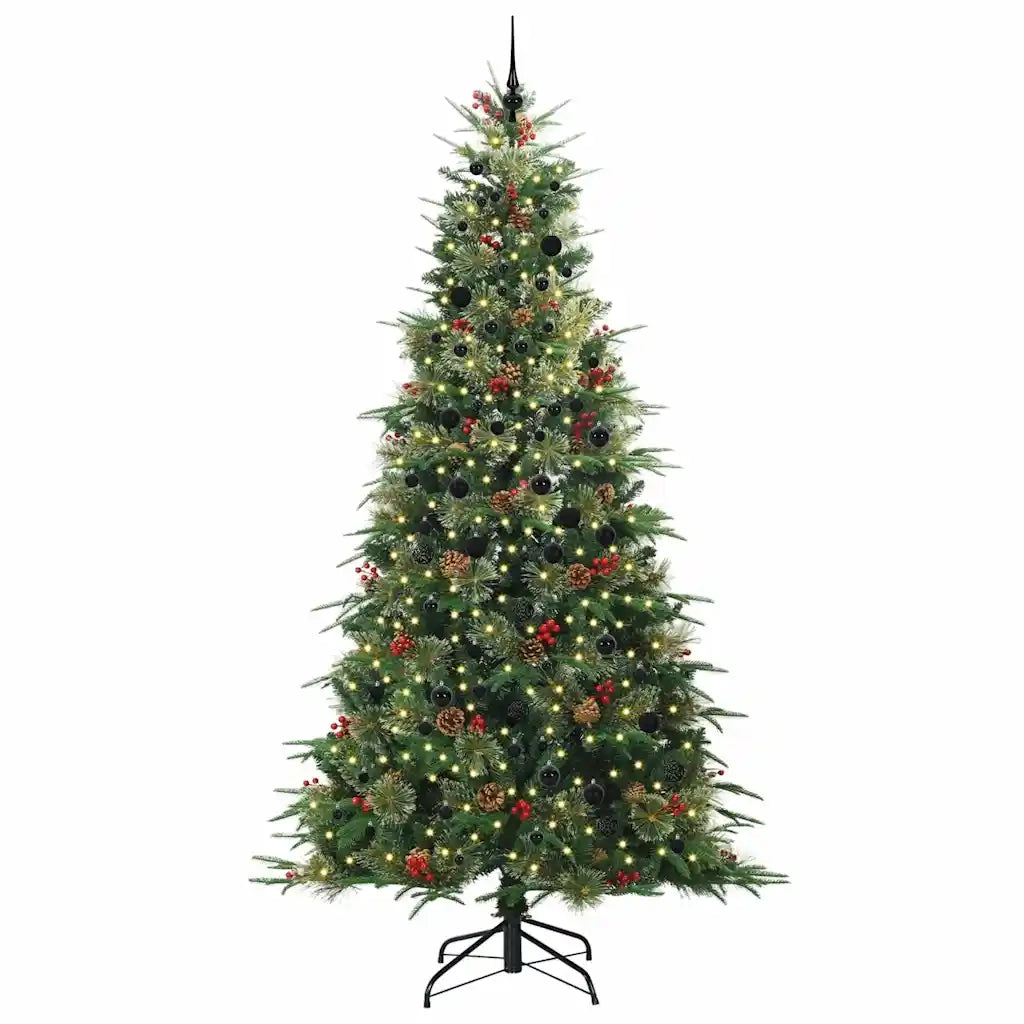 Albero di Natale Artificiale con Rami Pieghevoli Verde 240 cm