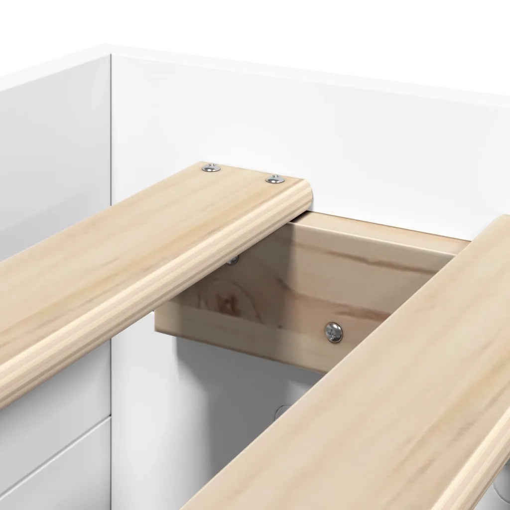 Giroletto-Struttura Letto Bianco 75x190 cm in Legno Multistrato 151908