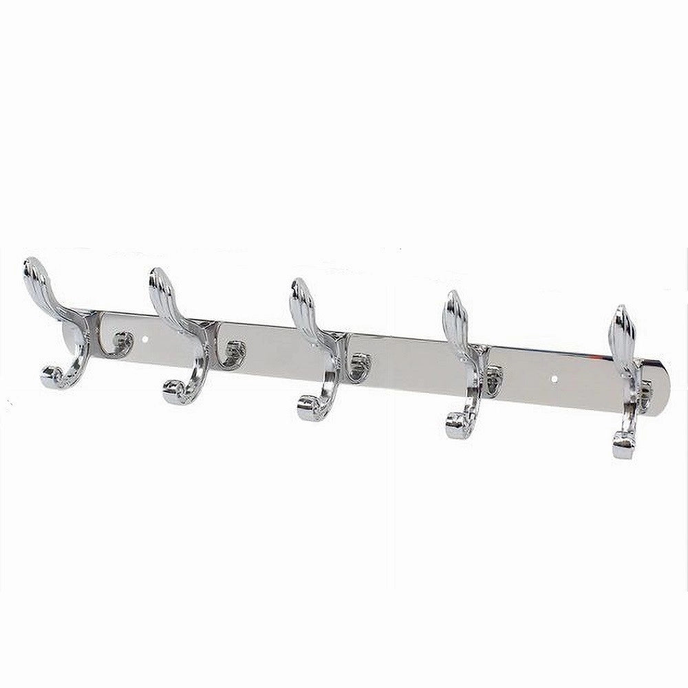 Trade Shop - Appendino Appendi Abiti Multiuso A 5 Ganci Ali Finitura Cromo Lucido 52182 -