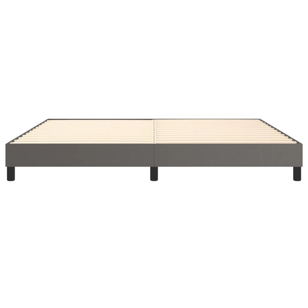 Struttura Letto a Rete a Molle-Giroletto Grigio 200x200 cm in Similpelle 743809