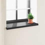 Soglia della Finestra Nero con Venature del Legno PVC