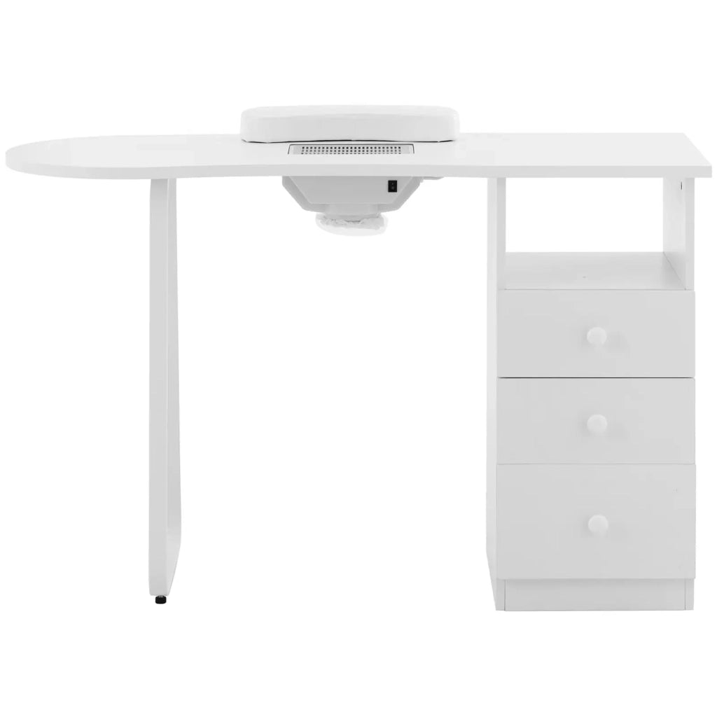 Tavolo manicure professionale con 3 cassetti aspirapolvere MDF lamiera stagnata 14_0009976