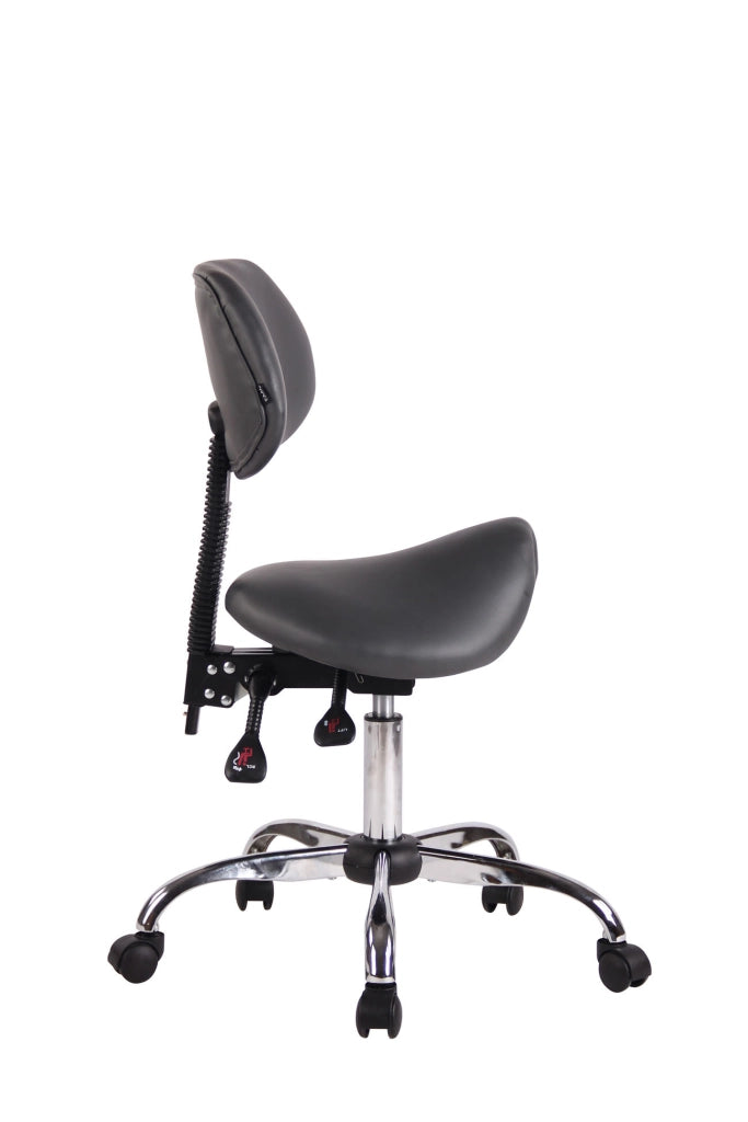 Sedia da lavoro Stuttgart in similpelle grigio