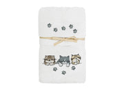 Set Asciugamano Copiola Salvietta Bagno In Spugna 100% Cotone Tre Mici - Copiola - Bianco
