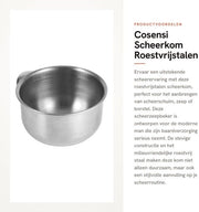Scheerkommette da Bicchiere in Acciaio Inossidabile - Detersivo per Rasatura - Bicchiere per Rasatura - Duraturo - Stile - Facile da Usare - Scheerkommette